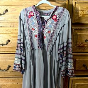 Johnny Was tunic/dress with fantastic embroidery! Perfect for fall!